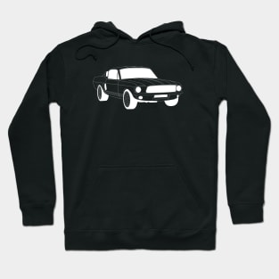 FF Ford Mustang White Outline Hoodie